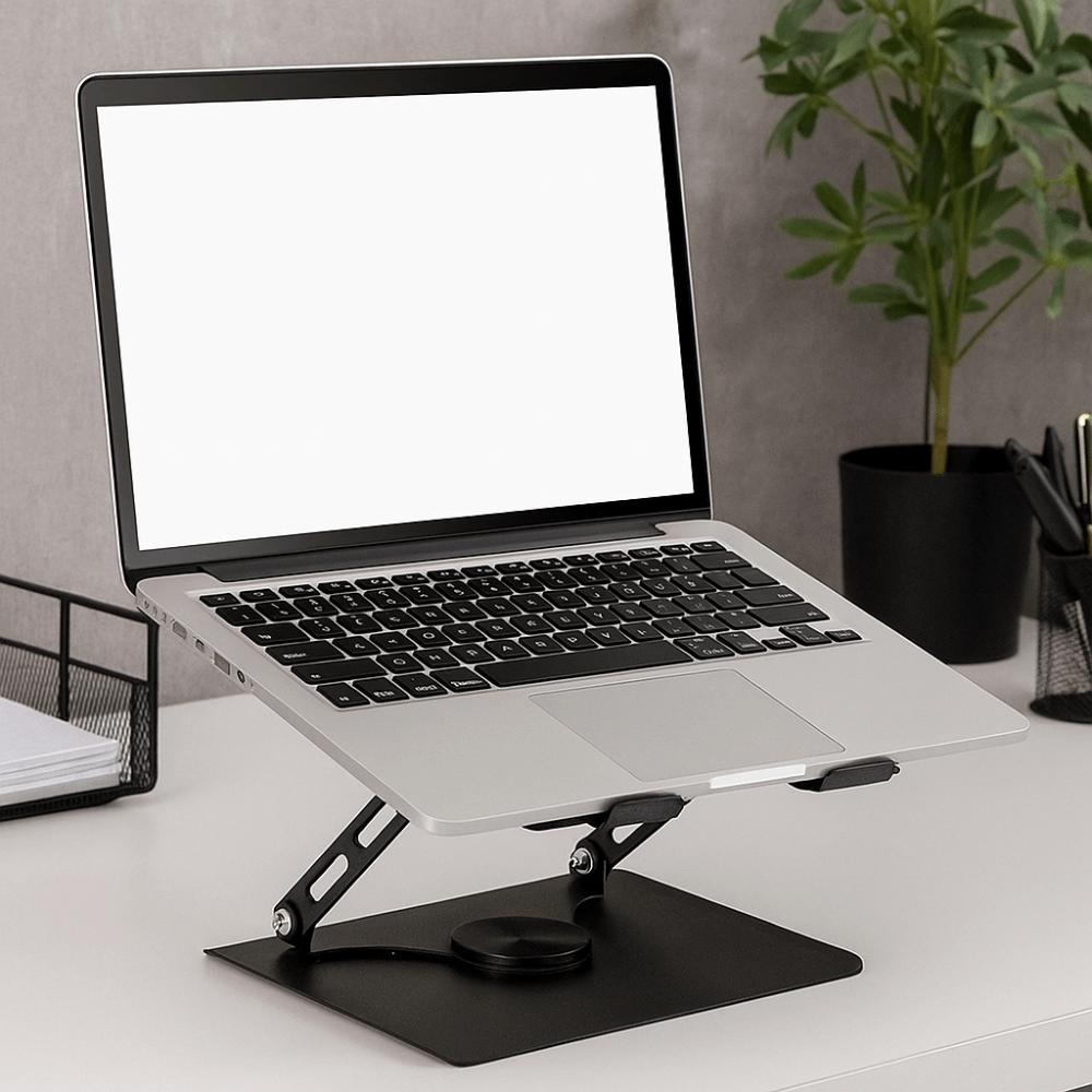 Foldable Cooling Fan Laptop Bracket 360 ° Rotatable Tablet Radiator Bracket  Office/Home Use