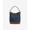 ESquire Collection Women S Denim Point Bucket Bag Blue