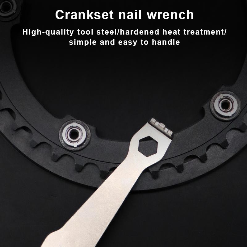 Bicycle Chainring Screw Wrench Chainwheel Plate Bolts key Cycling Repair Removing Install Tool MTB Road Bike 9 & 10mm Spanner