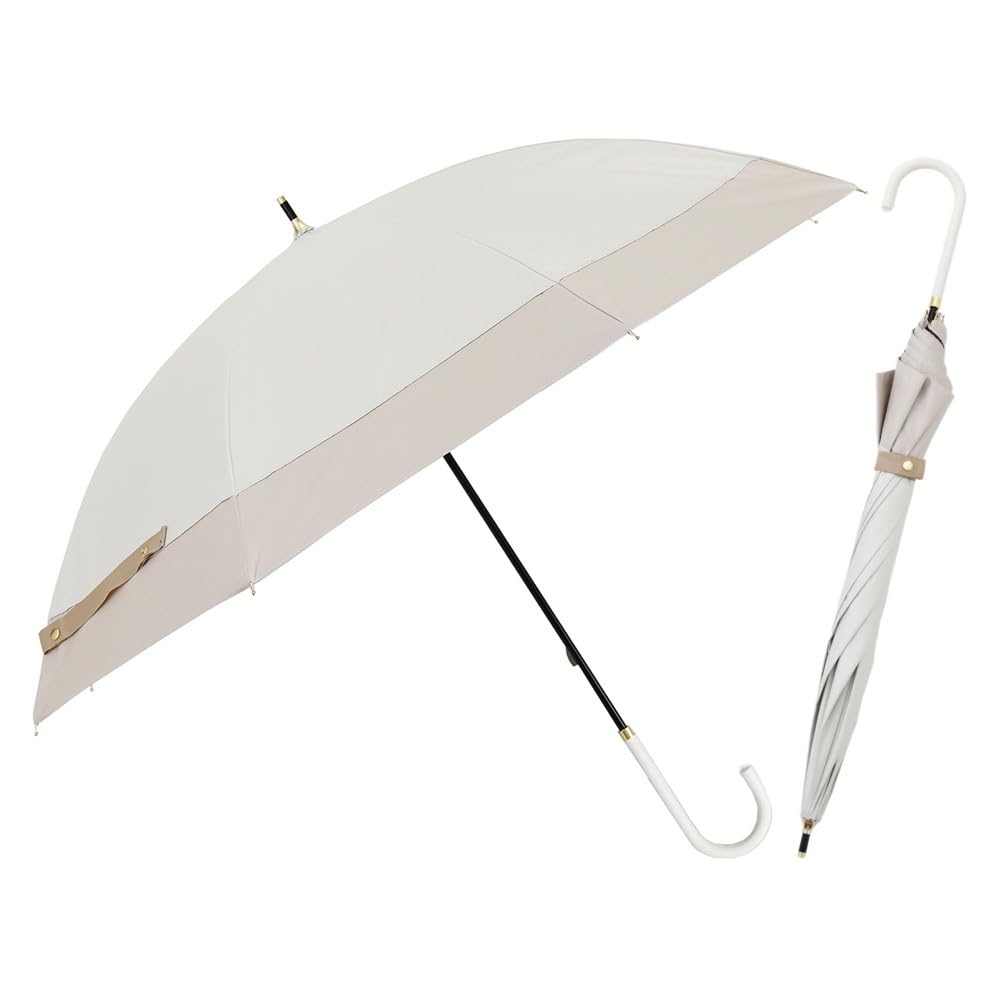 

Ogawa Long Light Blocking Over UV Water Family LINEDROPS 57402 Зонт, женский зонт, цена, 99% срез, белый, бежевый, сплайсированный, водоотталкивающий, стильный,