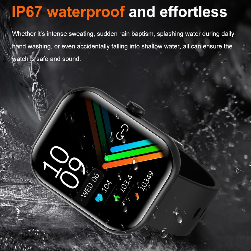 New Smart Sports Watch Blue Tooth Calling  Health Waterproof Weather Bracelet Information Push Lady Voice Assistant Smartwatch