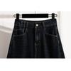 DIMANAF 2025 Plus Size Summer Elastic Denim Hole Skirts Women A-Line Fashion Loose Skirt High Waist Vintage