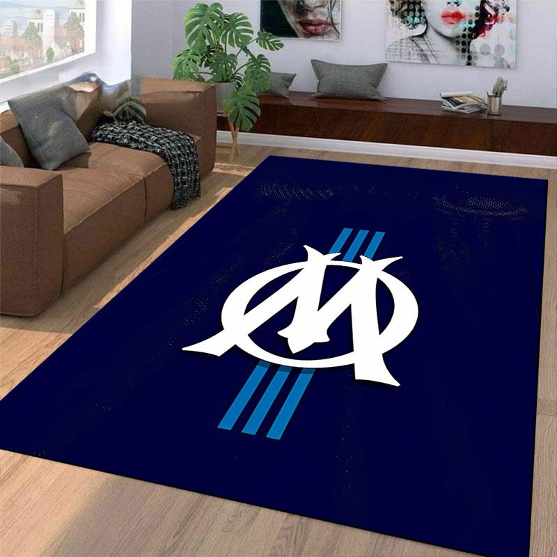 Navy Blue Carpet with OM Logo Suitable As a Non-slip Mat for the Living Room or Bedroom Sofa