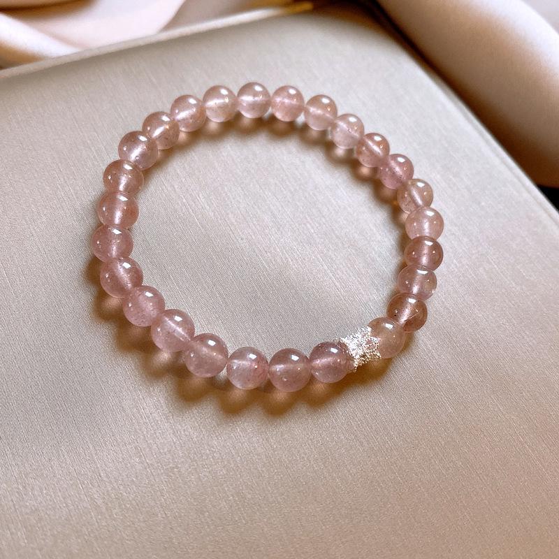 Natural Crystal Beaded Bracelet: Yellow & White Retro Wenwan Style, Light Luxury, High-End Jewelry