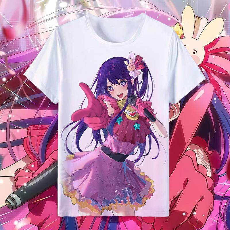 Oshi No Ko Anime Manga Stampa 3D T-Shirt Uomo Donna Moda Streetwear T-Shirt Oversize a Manica Corta Magliette Maschili Top Abbigliamento Uomo