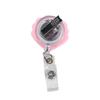 Glitter Seashell Badge Reel Retractable ID Card Badge Holder Name Tag Work Alligator Clip for Teachers Office Staff Nurses