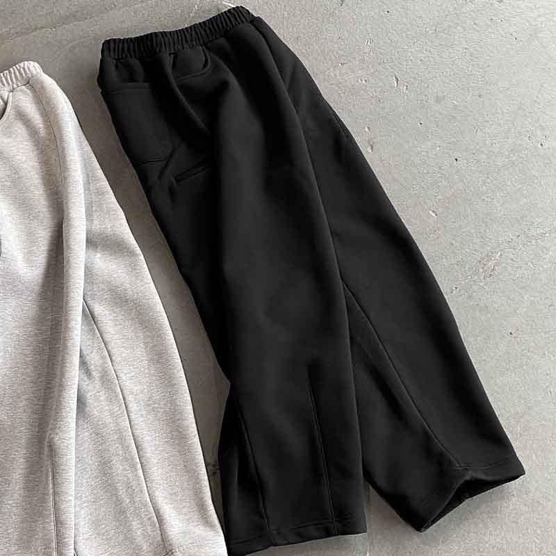 

Европейские и американские уличные повседневные простые однотонные свободные спортивные штаны S чёрный