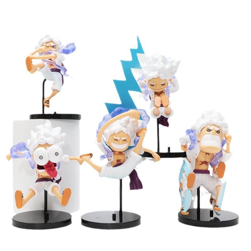 One Piece Monkey D Luffy Action 5 Pcs Figure Table Decoration Boy Gifts Doll