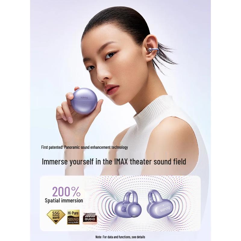 SANAG S6S Pro Ear-Clip Sport Bluetooth Noise-Cancelling Headphones