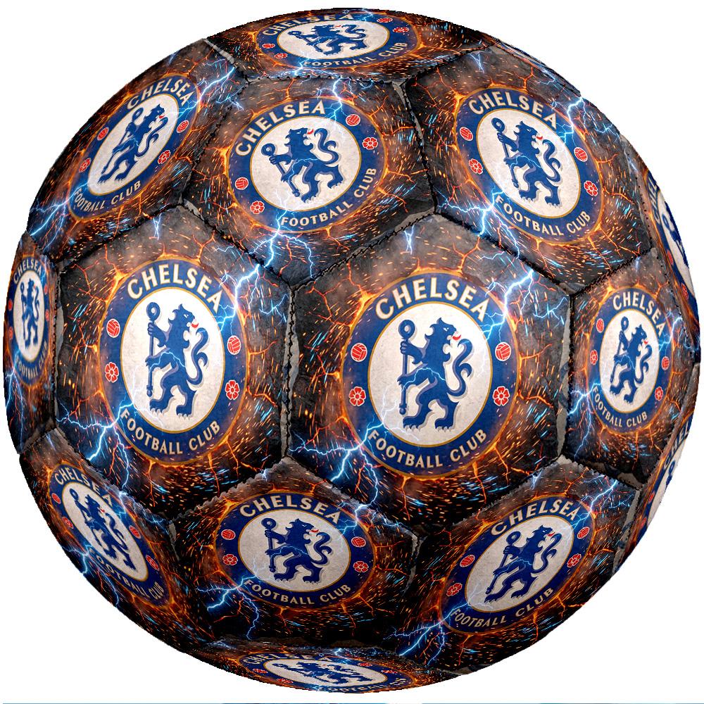 Chelsea FC Theme Soccer Ball Size 5 Soccer Ball Soft Touch Professional Training Football for Outdoor Sports
