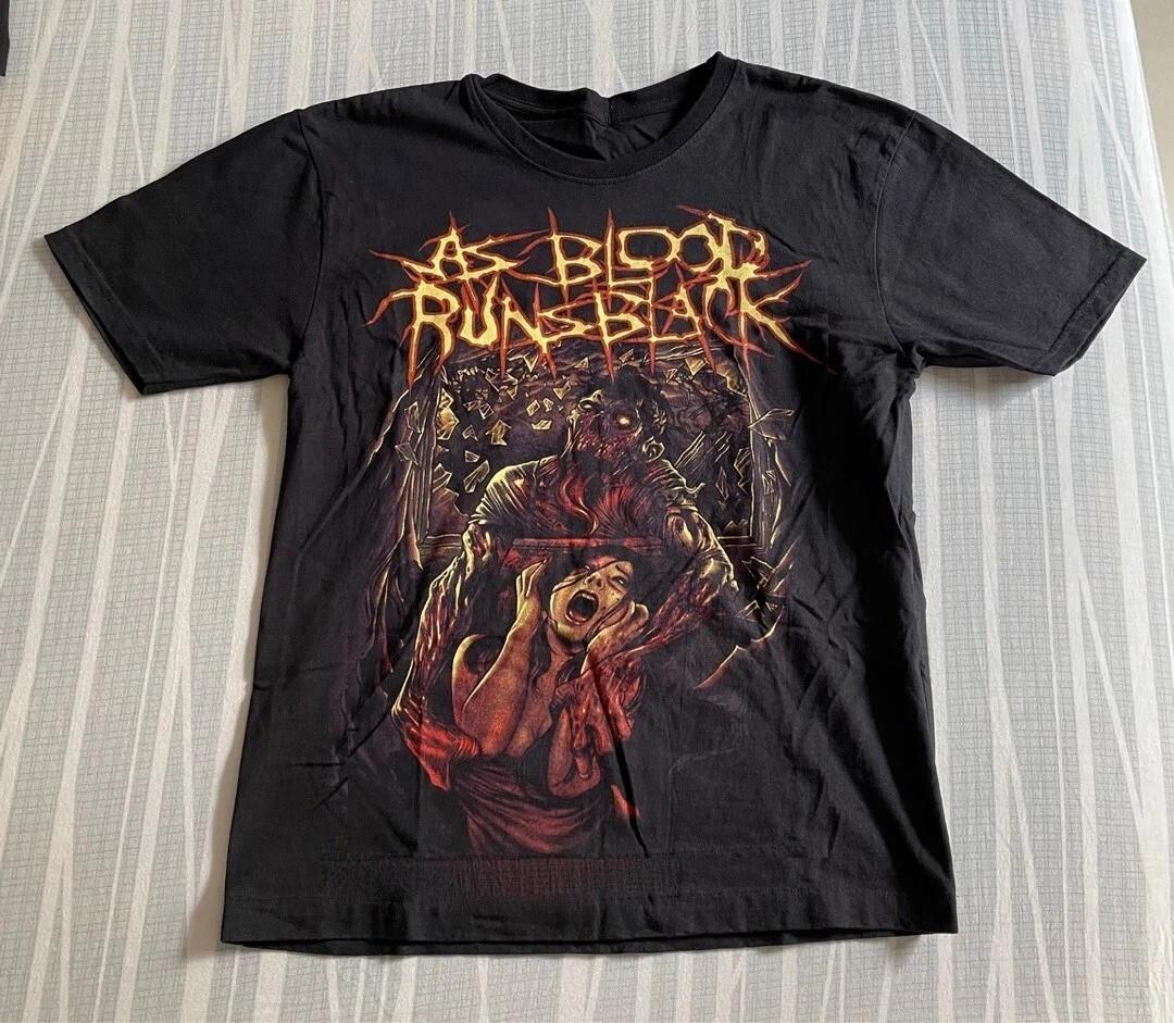As Blood Runs Rock Black Music Band Short Sleeve Black S to 5XL Shirt VK156 S