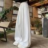 2025 Spring Women's High Waist Loose Wide-Leg Cotton Pants with Drawstring