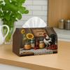 1pc Rustic Country Tissue Holder Featuring a Rooster And Sunflower Design, Perfect for The Living And Dining Areas, Ideal for Upscale Tissue Storage I