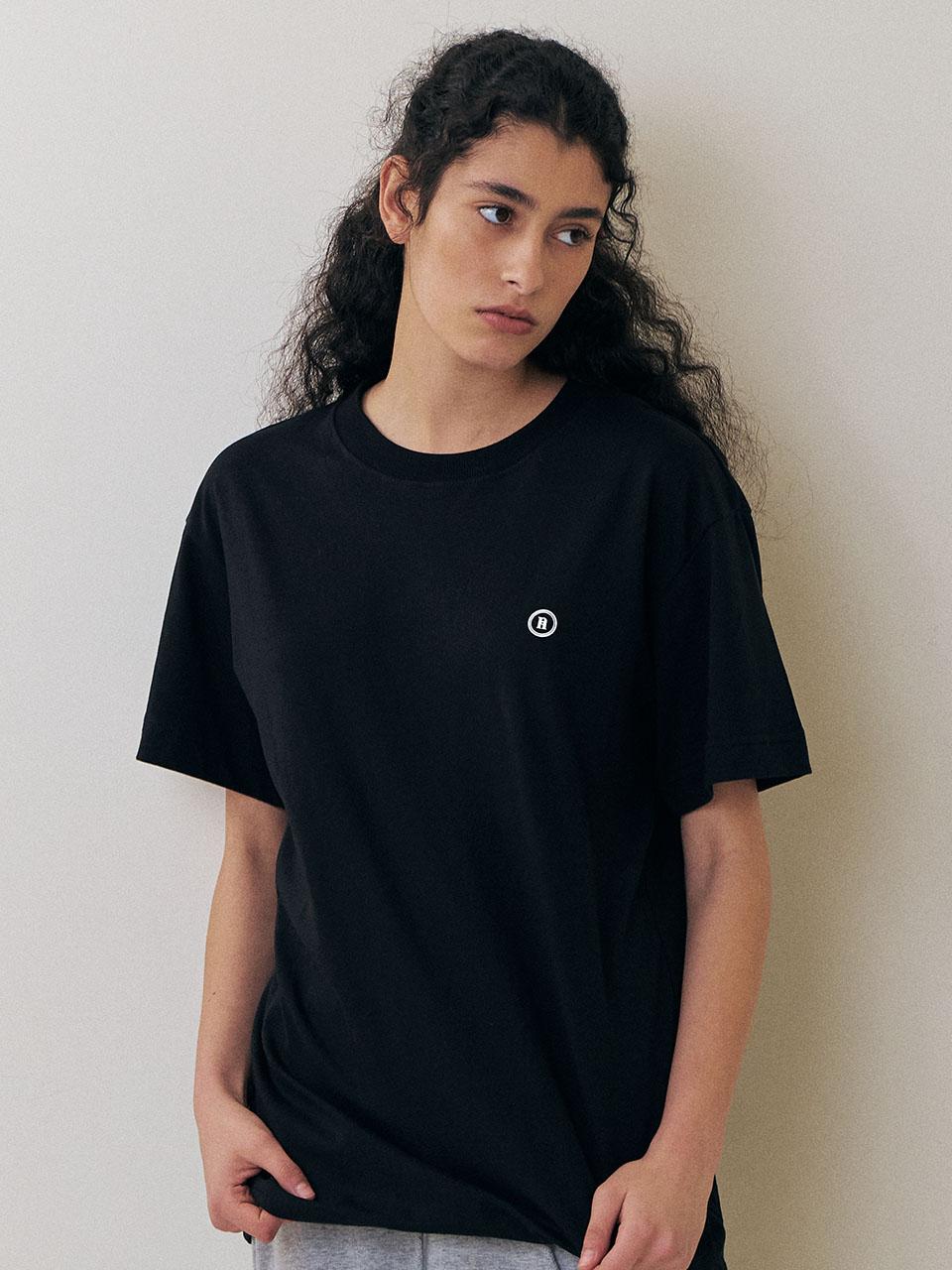 Ed Mang Oversized Logo Print T-Shirt - Black F