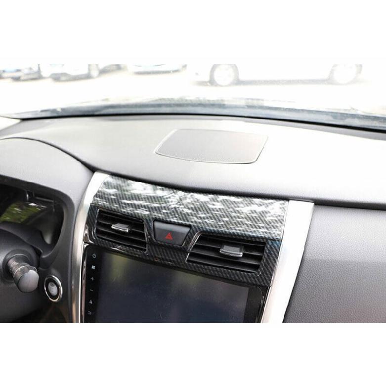 Middle Air Outlet Vent Cover Trim Inner For Nissan Altima 2017-2018 Carbon Fiber