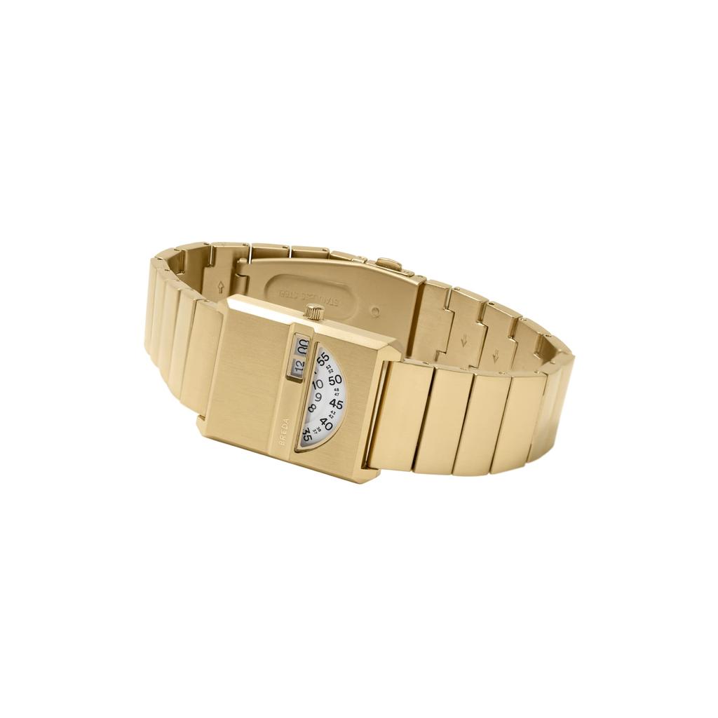Breda Pulse Tandem Silver Watch for Men and 26mm Gold Women,