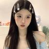 4/24Pcs Silver Y2k Hair Clips for Women Hollow Out Metal Duckbill Clip Gilrs Hairpins Side Clips Styling Girls Hair Accessories
