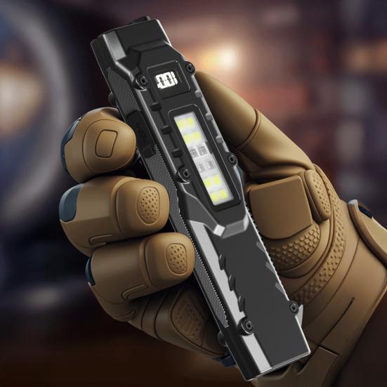 LED Flashlight with Power Display High Lumens Super Bright Waterproof Compact Portable Rechargeable Handheld Flashlight