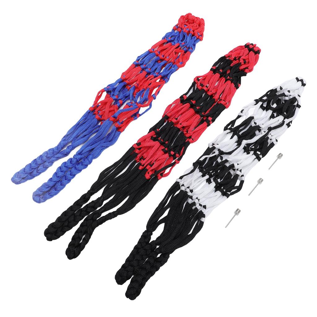 3 Stück Ballnetz Tragbares Sportnetz Balltasche für Fußball Volleyball Basketball mit Ballpumpe