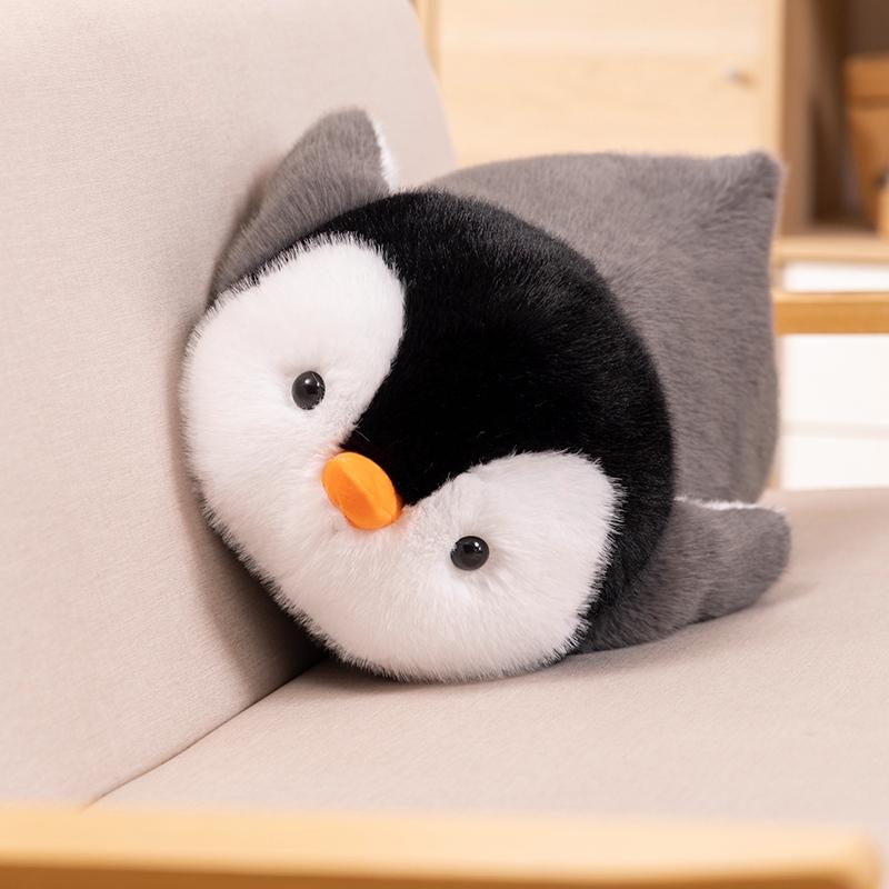 Roztomilý plyšový tučňák Měkký plyšáci Vycpané zvířátko Antarktida vleže Tučňák Peluche Výzdoba pokoje Dětský dárek k narozeninám