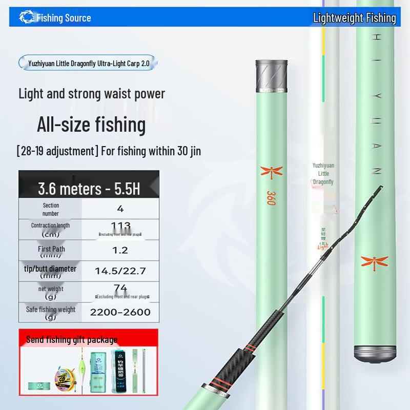Yuzhiyuan Little Dragonfly Ultralight Carbon Fishing Rod