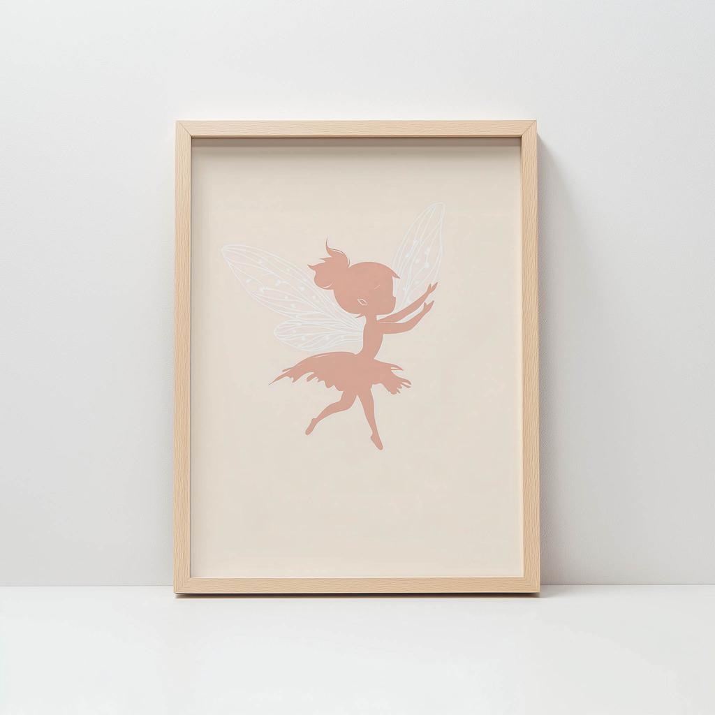 Plakat Magia Wróżki W Różu Plakat Magia Wróżki W Różu, 50X70 Cm, Rama Aluminiowa Czarna, Papier Matowy 230 Gsm