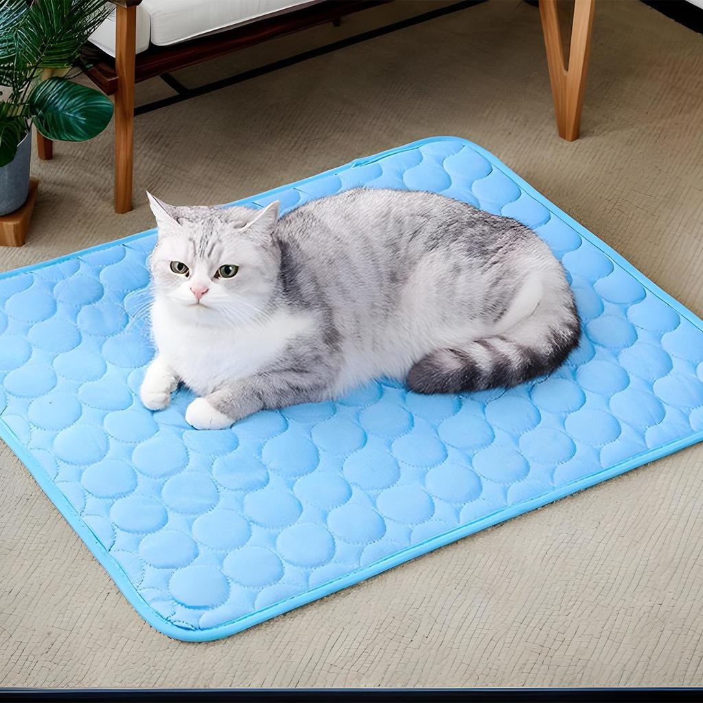 Dog Outdoor Cooling Mat Cooling Ice-Silk Mats For Dogs Pet Breathable Summer Washable Beddings For Sofa Floor Kennel RV Car Seat