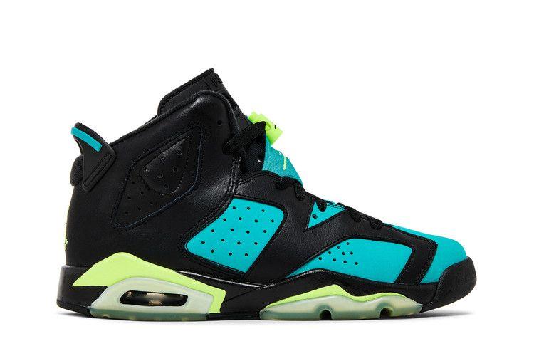 Kids' Sneakers Jordan 6 Retro Turbo Green (GS) Black/Volt Ice-Turbo Green-Black
