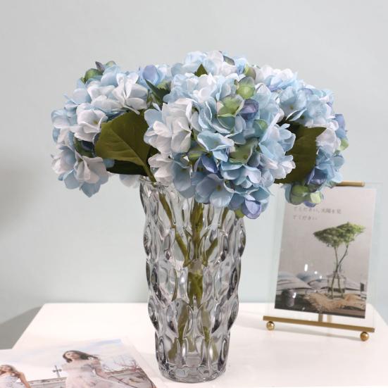 14,5 Zoll Große Künstliche Hortensienblume mit Langem Stiel Real Touch Hortensien Künstliche Blumen für Heimparty-Dekoration Florale Arrangements Hochzeits-Tischdekoration