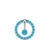 Personalized Stainless Steel Body Piercing Jewelry Full Diamond Ring Double Diamond Hollow Out Navel Ring Navel Buckle 