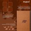Wildlife Blank Medium Brown A5 Hardcover Notebook Cream 100gsm Paper Pocket Bookmark Included Dingbats - Notebook, Bear, - - Perforated,