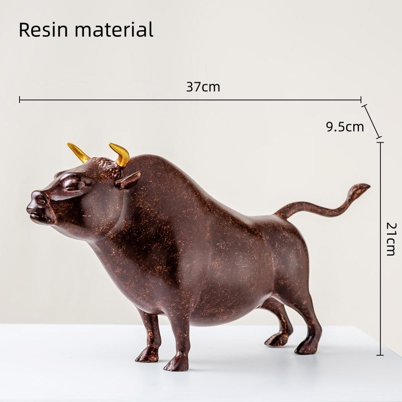 

Імітація Тварини Скульптура Латунні Прикраси Золотий Бик Велика Рогата Худоба Бик Смоляна Скульптура Мідні Фігурки Аксесуари для Домашнього Декору