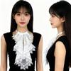 Gothic Flouncing Collar With Layered Ruffle Comfortable Cotton For Women Fashion Elegant Lapel