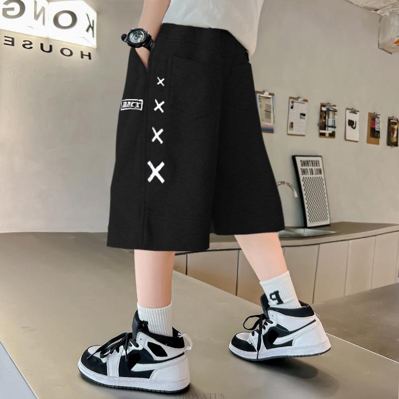 Sommer Capri-Shorts für Jungen Baumwolle Kinder Locker Lässiger Stil Sport-Kurzhose für Teenager-Kind