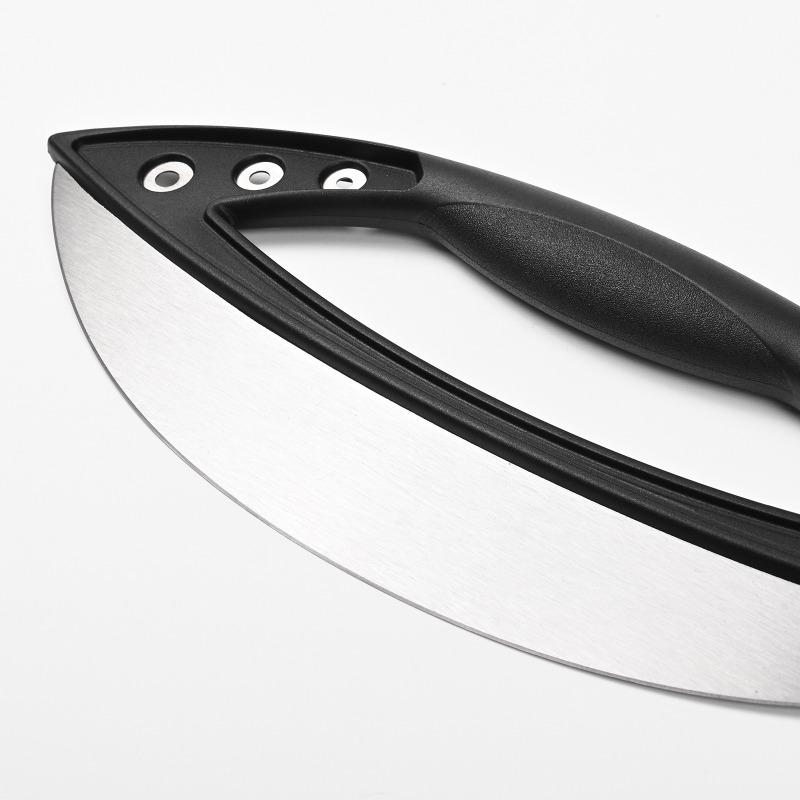 12" Pizza Cutter Rocker -Razor Sharp Stainless Steel Slicer Knife with Blade Cover Pizza Slicer with Cover for Pizza Tools