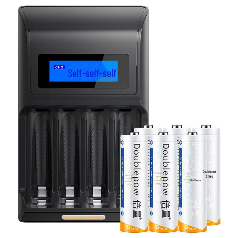 2x 5th Gen 1.2V Rechargeable Battery Set with Intelligent Light, 3300mAh, for Microphones