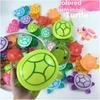 1 Pieza Tortuga Grande Luminiscente Nocturna + 100 Piezas Mini Figuras de Tortugas Luminosas Artesanía de Resina Adorno de Almacenamiento de Tortuga Luminosa Paisaje Escritorio