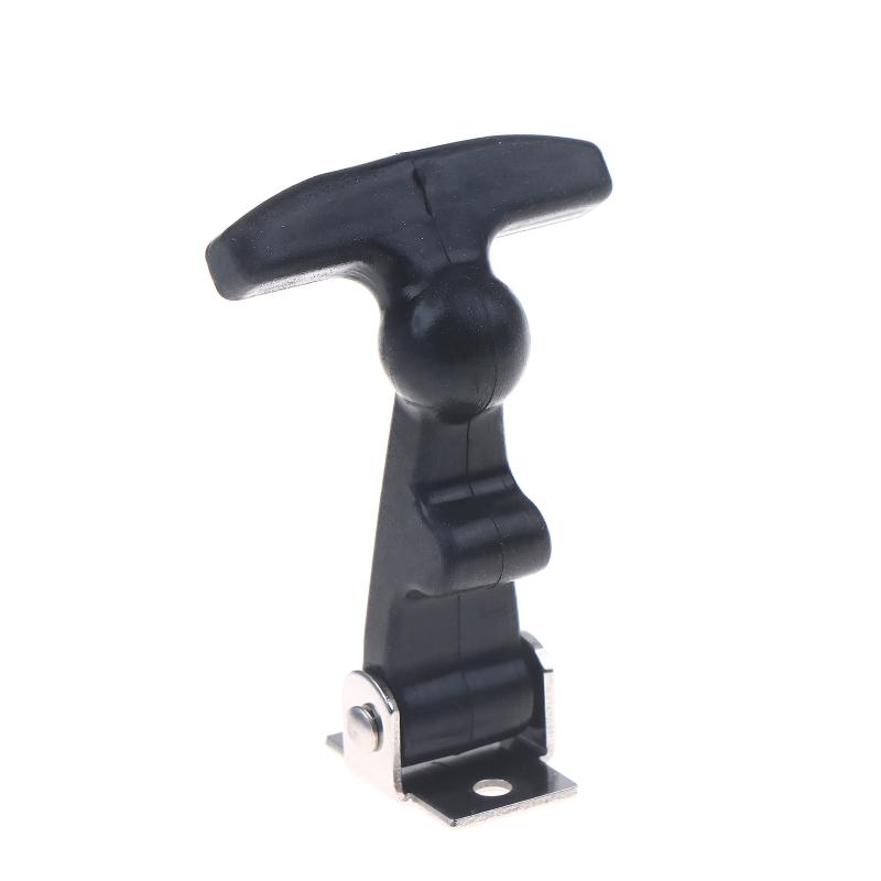 Rubber Hood Catch With Bracket Elastic Stainless Steel Rubber Hood Catch Flexible T-Shaped Drawer Latch For Coolers Boats