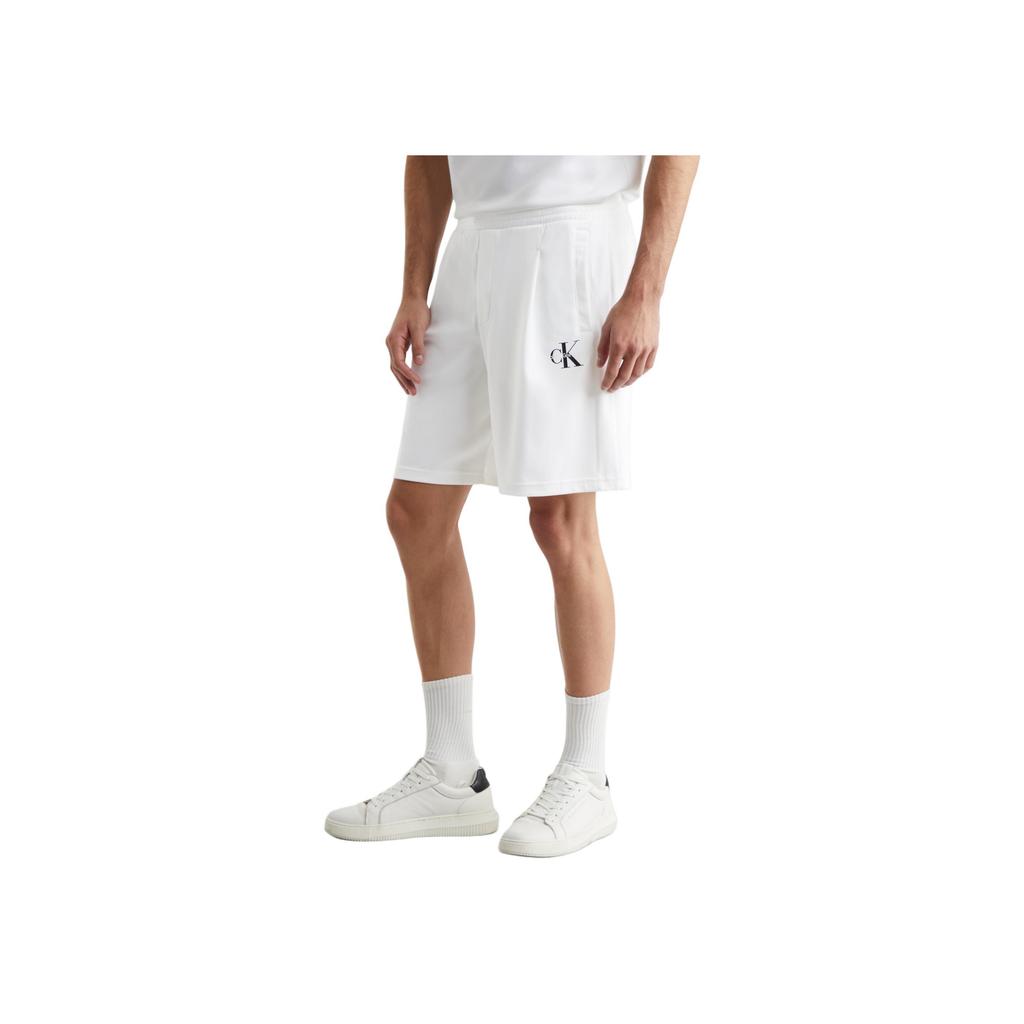 Calvin Klein Printed Loose Fit Elastic Waist Cool Casual Shorts Men Shorts White J400375-YAF