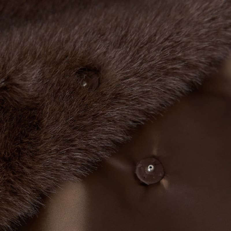 NOTHING WRITTEN Moi Fur Scarf (Brown)