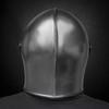 Black and Chrome Barbuta Helmet  Medieval Combat Ready Warrior Headgear for Reenactment, Militaria Display  Fantasy Collectors