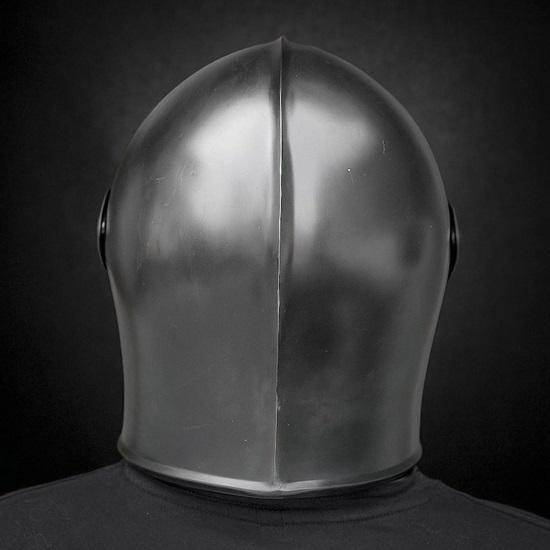 Black and Chrome Barbuta Helmet  Medieval Combat Ready Warrior Headgear for Reenactment, Militaria Display  Fantasy Collectors