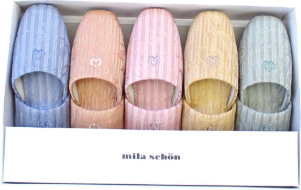 Okamura Gelata Milashon Size and Set of NRAA5900YE Slippers, M, Pink, Blue, Green, Yellow, Orange, 5,