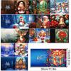 12pcs DIY Xmas Designs Diamond Painting Greeting Card Set Rhinestone Diamond Art Mosaic Postcards Congratulations Cards & Gifts