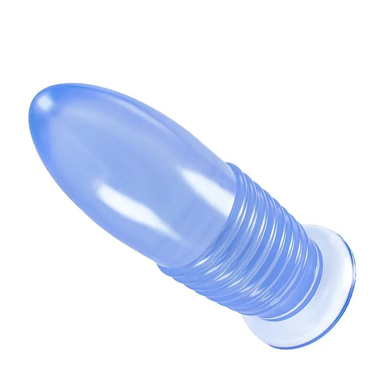 New Transparent Thick Anal Plug Adult Erotic Masturbation Massager  Expander for Unisex PVC Dildo Fisting Strap on Cock