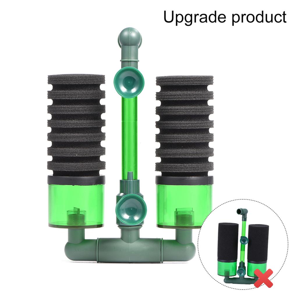 2 Types Aquarium Double Head Biochemical Sponge Foam Filter Fish Tank Equipment