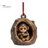 Christmas Animal Ornament Cartoon Forest Animal Hanging Decoration 2D Flat Acrylic Pendant for Christmas Tree Decor