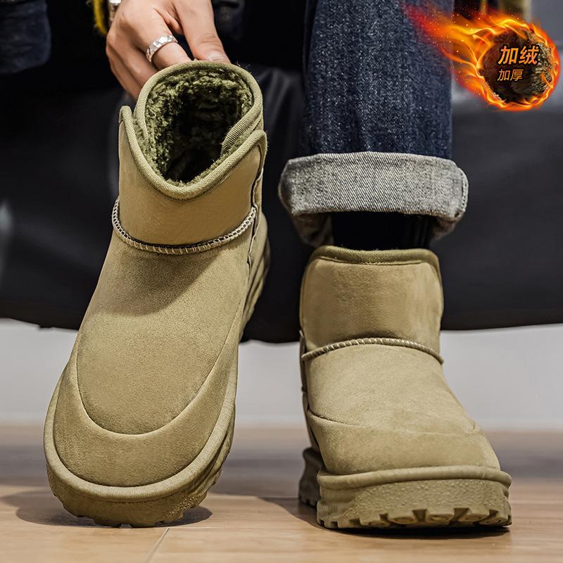 Snow boots new winter velvet thickened non-slip warm short boots outdoor bread large cotton shoes