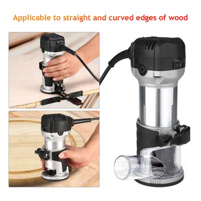 Router di legno portatile 220V 2000W 6 Trimmer manuale elettrico a velocità variabile con 6,35 mm/8 mm sostituibile