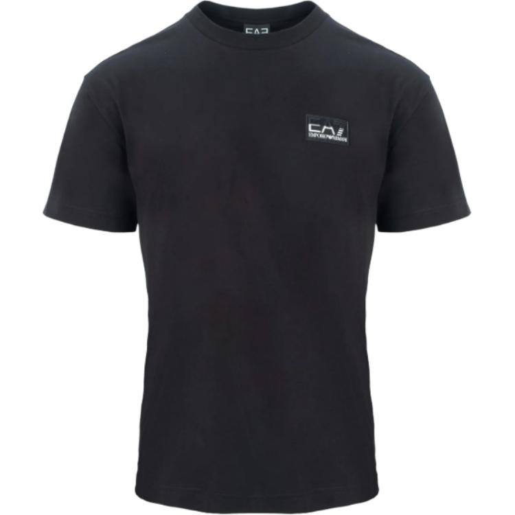 Emporio Armani EA7 Round Neck Letter Print Pullover Short Sleeve T-Shirt Men Tops Black 6RPT01PJNVZ1200